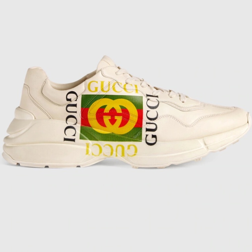 Men’s Rhyton Gucci logo leather sneaker (10)